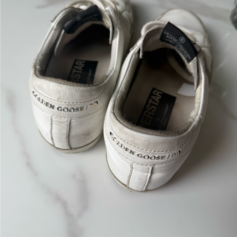 Golden Goose White and Gray Vintage Sneakers - Picture 6 of 7